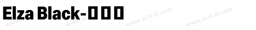 Elza Black字体转换